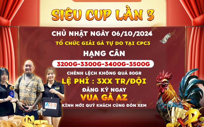 Thông báo giải đá gà tự do tại CPC3 ngày 06/10/2024